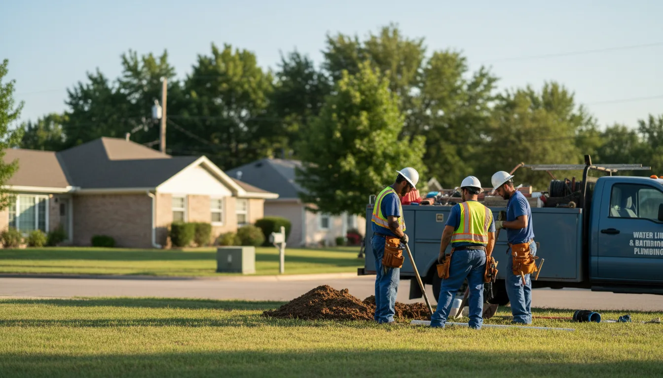 Residential water line and bathroom plumbing service in Pickrell, NE